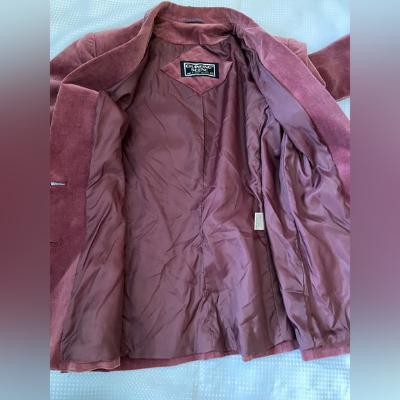 Vintage "Changing Scene" Women's Velvet Blazer Burgundy / Wine/ plum size M - Picture 12 of 13